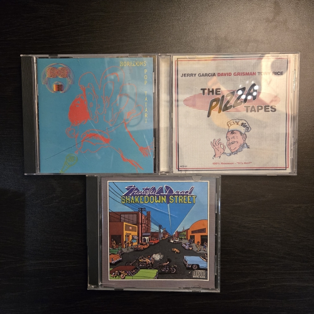 Lot Of 3 Compact Disc CDs Boredom, Grateful Dead & The Pizza Tapes Jerry Garcia